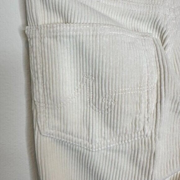 AG Adriano Goldschmied Etta in Ivory Dust Corduroy Wide Leg Crop Pants 24 NWT - Picture 6 of 11